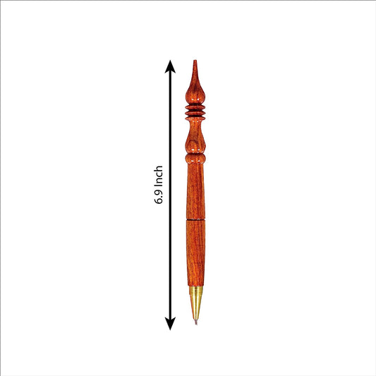 ADORN WORLD Hand Carved Handmade Fancy Wooden Ball Pen