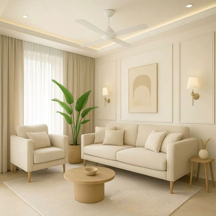 Luxury Fabric Sofa Set | 3 Seater Sofa with Accent Chair for Living Room