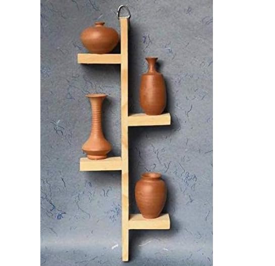 Mango Wood Wall Mounted Floating Shelf – Handmade Decorative Display Rack for Home Décor