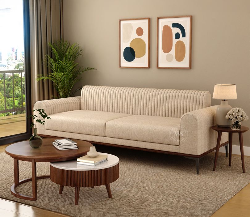 Mcbeth - Sofie Compact 6 Seater Dining Table Set with Storage (Honey Finish)