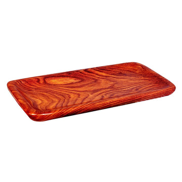 Adorn World Wooden Serving Tray | Walnut Wooden Tray Solid Wood Serving Tray Bathroom Tray Rectangle Small Platter Tea Tray Coffee Table Tray (12X6in)