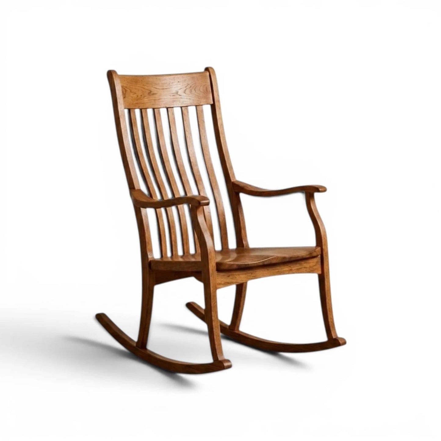 Premium Solid Wood Rocking Chair – Ergonomic Teak Finish Lounge Chair by Adorn World