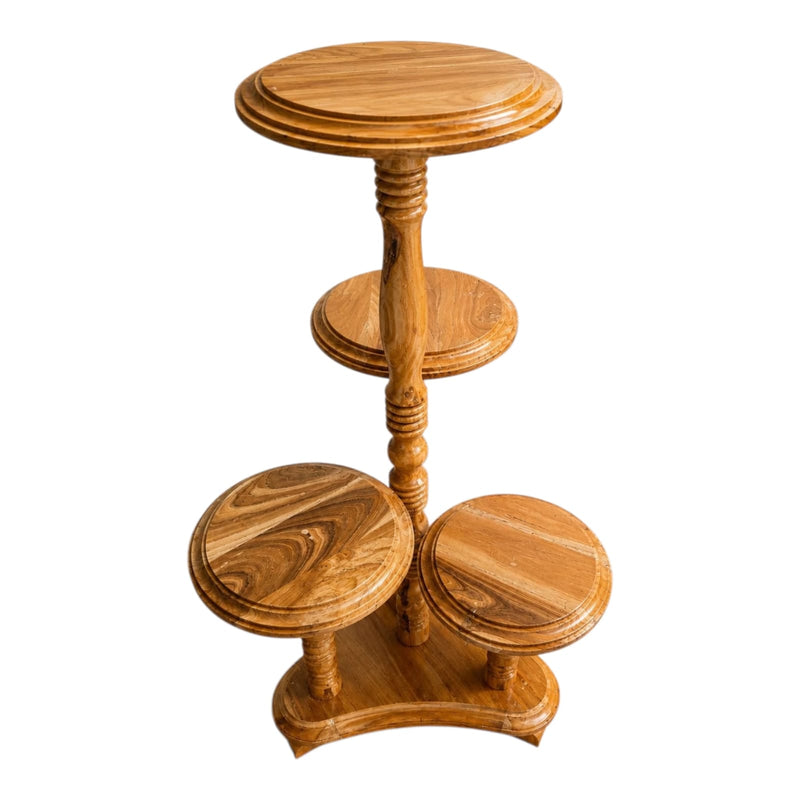 Premium Teak Wood Multi-Tier Decorative Stand