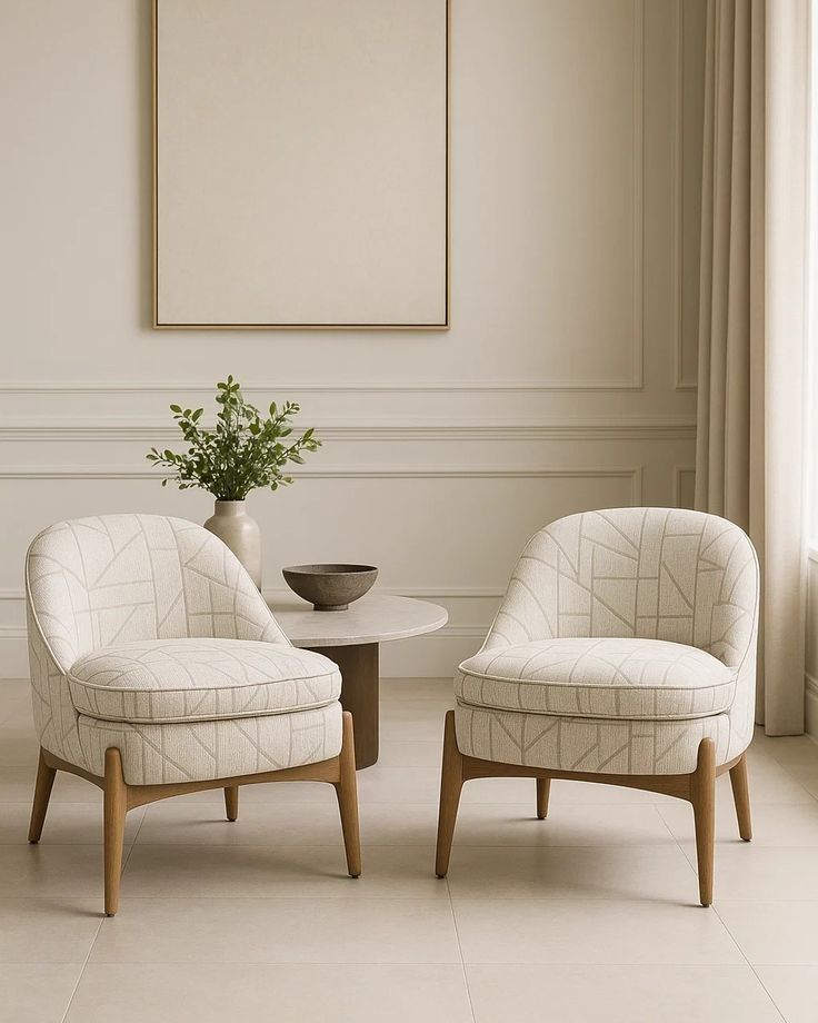 Solid Teak Wood Accent Chair | Premium Upholstered Lounge Chair for Living Room, Bedroom & Office